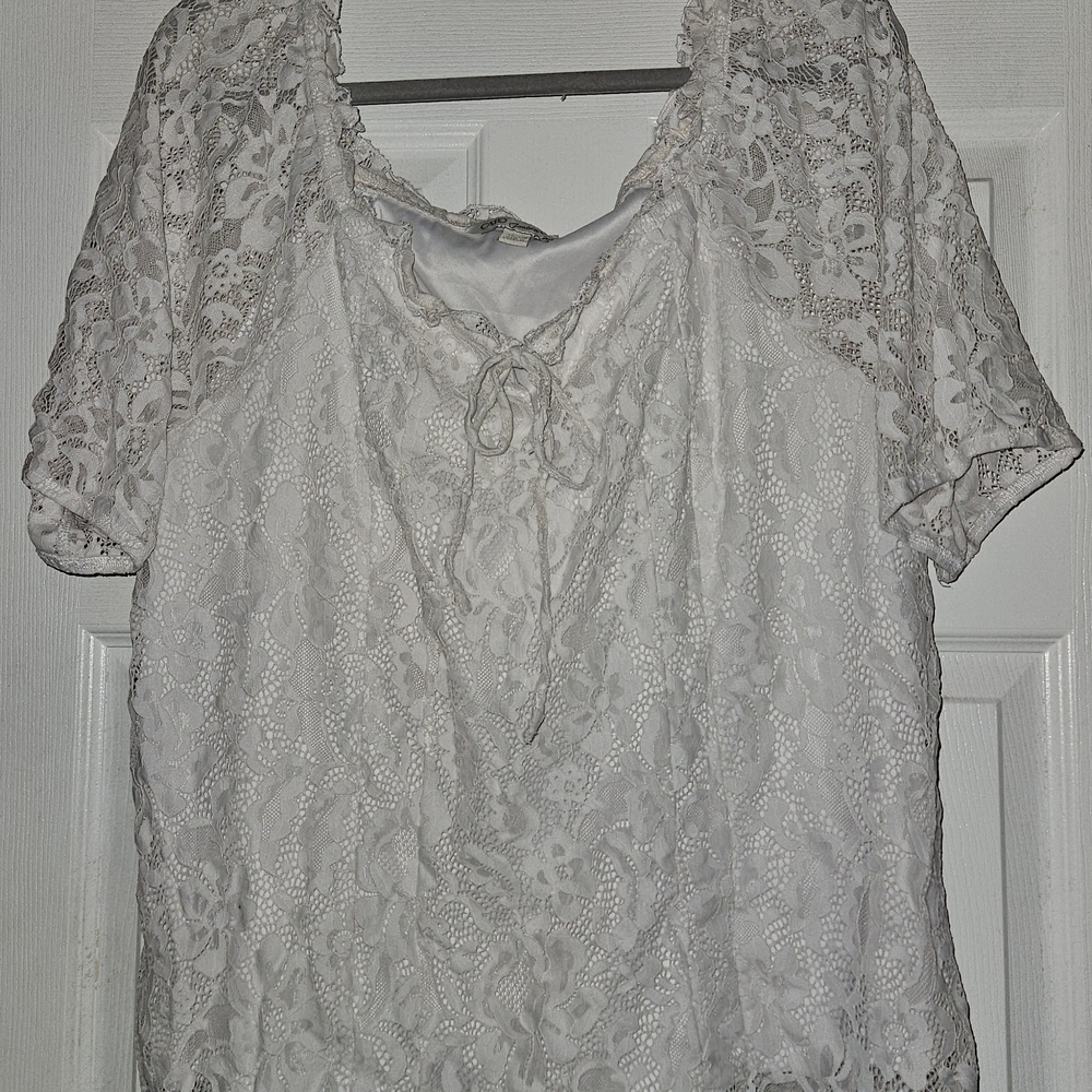 Cato White Lace Blouse
